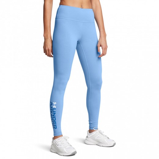 Damskie legginsy basic Under Armour Campus Graphic Legging - niebieskie ze sklepu Sportstylestory.com w kategorii Spodnie damskie - zdjęcie 174387842