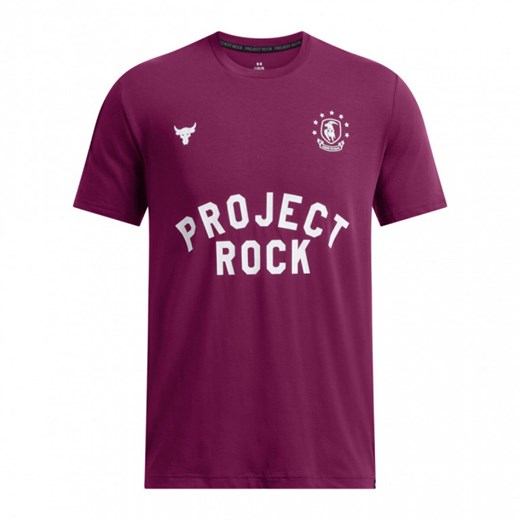 Męska koszulka treningowa Under Armour Project Rock Ss Boh - fioletowa Under Armour S Sportstylestory.com