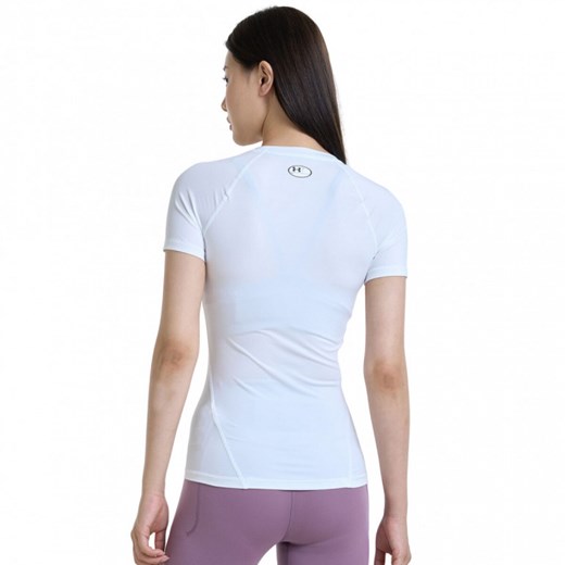 Damska koszulka treningowa Under Armour UA HG Authentics Comp SS - biała ze sklepu Sportstylestory.com w kategorii Bluzki damskie - zdjęcie 174388600