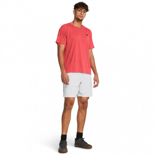 Męskie spodenki treningowe Under Armour UA Tech Woven Wordmark Short - białe ze sklepu Sportstylestory.com w kategorii Spodenki męskie - zdjęcie 174388611