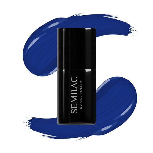 Lakier hybrydowy Semilac 7ml granatowy 308 Festive Blue Semilac One size lakieryhybrydowe.pl