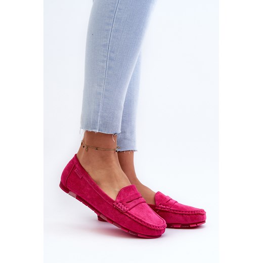 Damskie Mokasyny Eko Zamszowe Big Star NN274934 Memory Foam System Fuksja 36 okazyjna cena ZAZOO