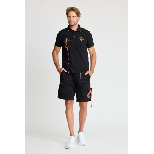 AERONAUTICA MILLITARE Czarne shorty Crew Chief, Wybierz rozmiar 54 Aeronautica Militare 52 promocja outfit.pl