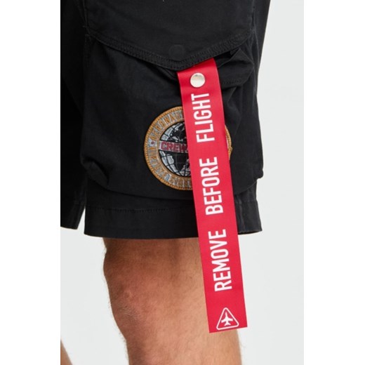 AERONAUTICA MILLITARE Czarne shorty Crew Chief, Wybierz rozmiar 54 Aeronautica Militare 50 promocyjna cena outfit.pl
