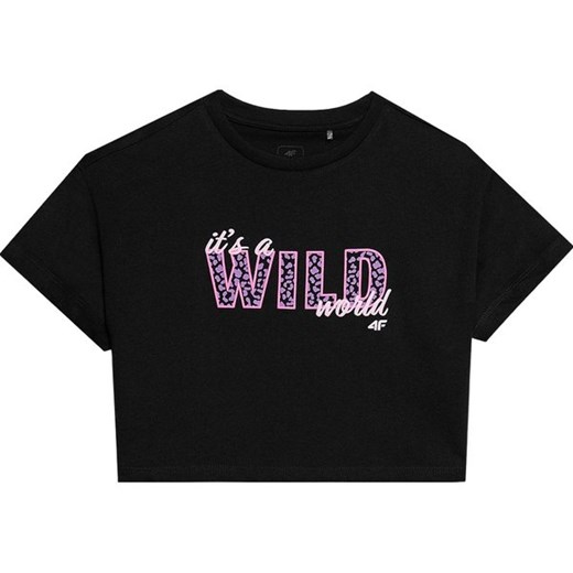 Koszulka, crop top dziewczęcy 4FJWSS24TTSHF1144 4F ze sklepu SPORT-SHOP.pl w kategorii Bluzki dziewczęce - zdjęcie 174424751