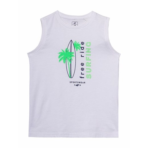 Bezrękawnik chłopięcy 4FJWSS24TSLEM040 4F ze sklepu SPORT-SHOP.pl w kategorii T-shirty chłopięce - zdjęcie 174428200