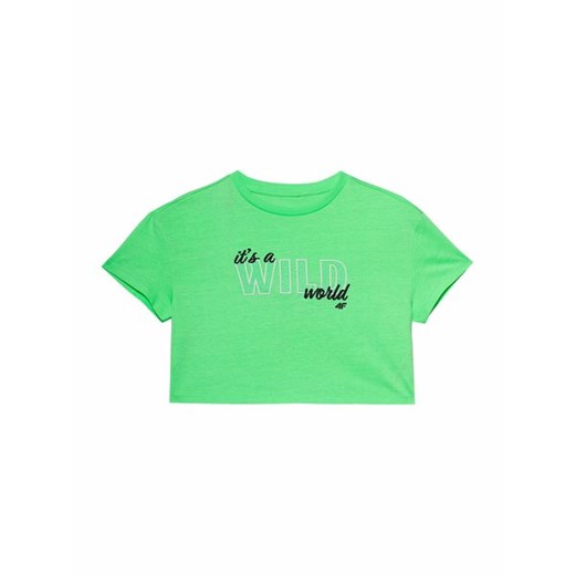 Koszulka, crop top dziewczęcy 4FJWSS24TTSHF1144 4F ze sklepu SPORT-SHOP.pl w kategorii Bluzki dziewczęce - zdjęcie 174429594