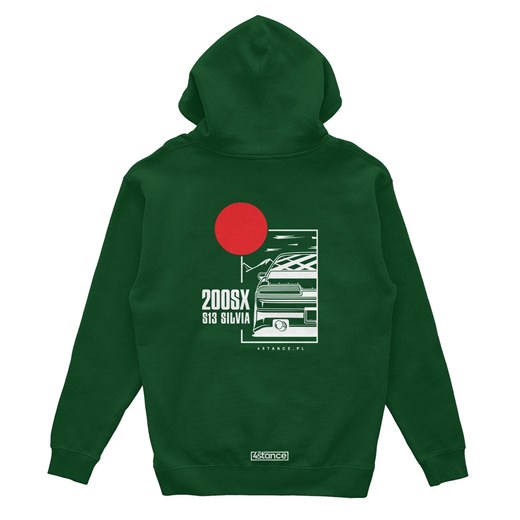 Bluza z kapturem Nissan 200SX S13 JDM zielona 4stance XS 4stance.pl