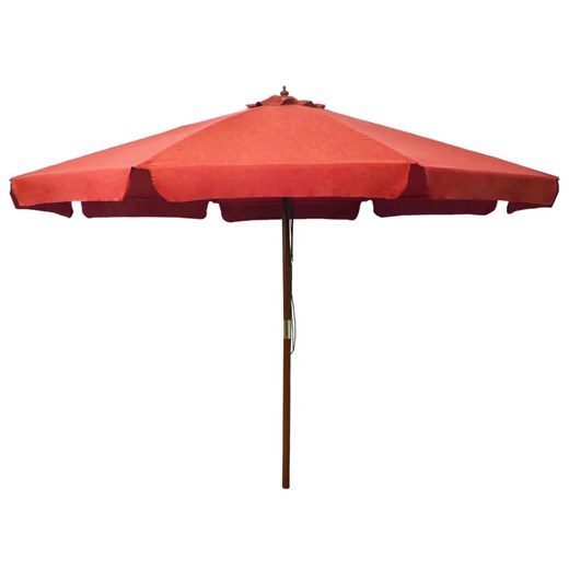 Parasol ogrodowy na drewnianym słupku terakota G1-R11 ze sklepu Edinos.pl w kategorii Parasole ogrodowe - zdjęcie 174508691