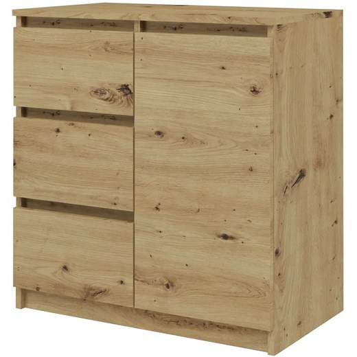 Nowoczesna Komoda Z 3 Szufladami Dąb Artisan 90X200 F1-K62 ze sklepu Edinos.pl w kategorii Komody - zdjęcie 174509211