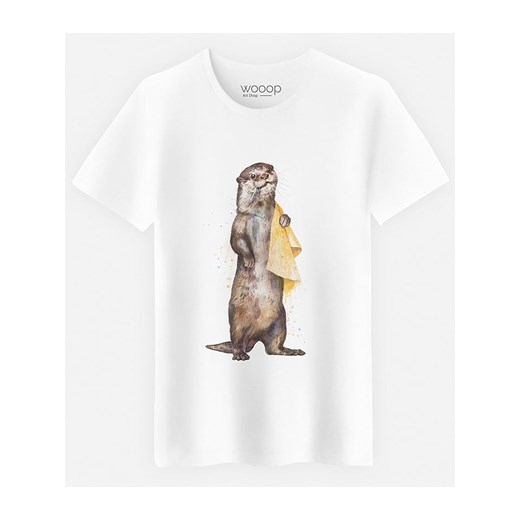 WOOOP Koszulka &quot;Otter&quot; w kolorze białym ze sklepu Limango Polska w kategorii T-shirty męskie - zdjęcie 174541653