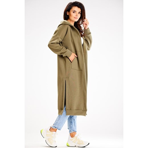 Awama Płaszcz dresowy w kolorze khaki L/XL wyprzedaż Limango Polska