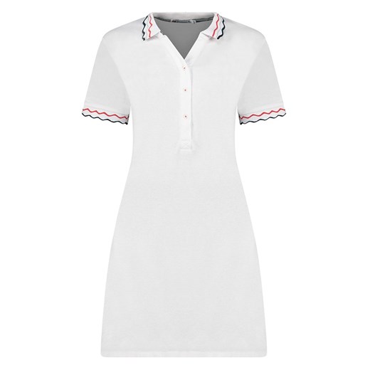 Geographical Norway Sukienka polo &quot;Jamaela&quot; w kolorze białym ze sklepu Limango Polska w kategorii Sukienki - zdjęcie 174547324