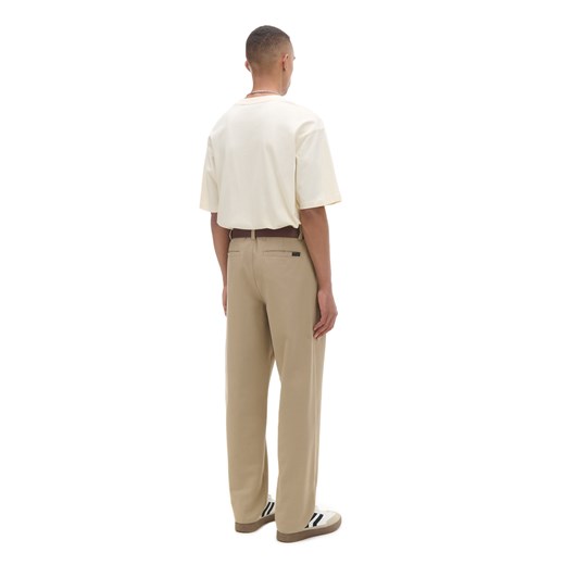 Cropp - Bawełniane spodnie loose - beżowy Cropp 36 Cropp