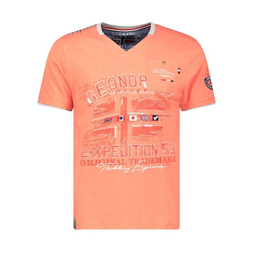 Geographical Norway Koszulka w kolorze pomarańczowym ze sklepu Limango Polska w kategorii T-shirty męskie - zdjęcie 174550832
