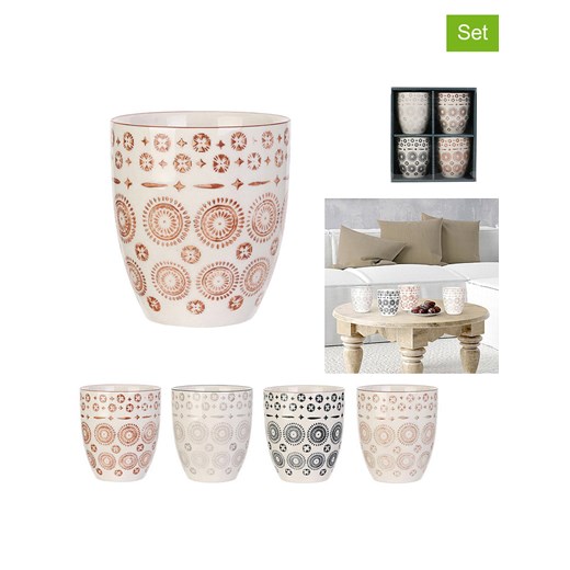 every ware Kubki (4 szt.) &quot;Mirage&quot; w kolorze kremowym ze wzorem - 250 ml ze sklepu Limango Polska w kategorii Kubki - zdjęcie 174554914