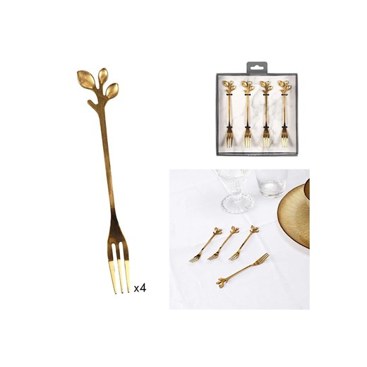 Make a Wish Widelczyki (4 szt.) w kolorze złotym - dł. 12 cm Make A Wish onesize okazyjna cena Limango Polska