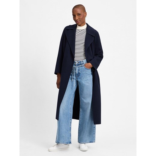 Weekend Max Mara Płaszcz damski - Manu Kobiety wełna ze strzyży granatowy jednolity ze sklepu vangraaf w kategorii Płaszcze damskie - zdjęcie 174556033