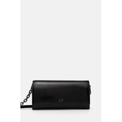 Calvin Klein portfel damski kolor czarny K60K612423 ze sklepu ANSWEAR.com w kategorii Portfele damskie - zdjęcie 174556792