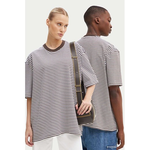 Sunnei t-shirt bawełniany kolor brązowy wzorzysty RTWXJER001 ze sklepu ANSWEAR.com w kategorii T-shirty męskie - zdjęcie 174557050