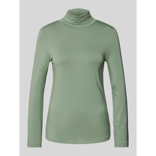 Bluzka z długim rękawem o kroju slim fit z golfem ze sklepu Peek&Cloppenburg  w kategorii Bluzki damskie - zdjęcie 174557141