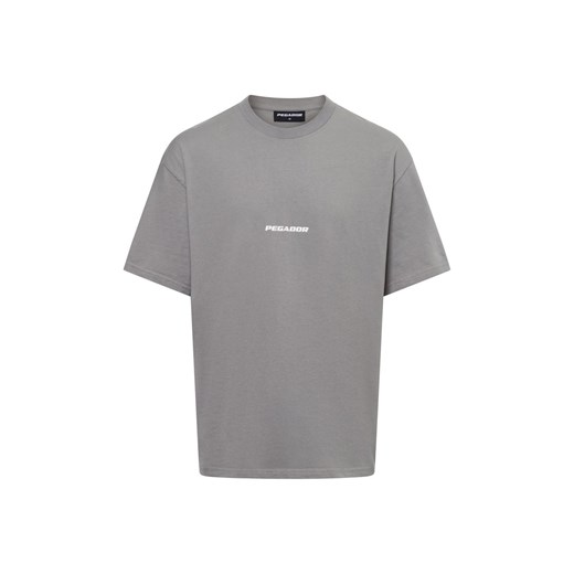 PEGADOR Koszulka męska - Colne Mężczyźni Bawełna szary nadruk ze sklepu vangraaf w kategorii T-shirty męskie - zdjęcie 174558431