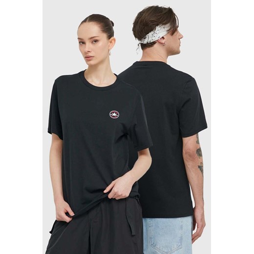 Converse t-shirt bawełniany kolor czarny z nadrukiem ze sklepu ANSWEAR.com w kategorii T-shirty męskie - zdjęcie 174560533
