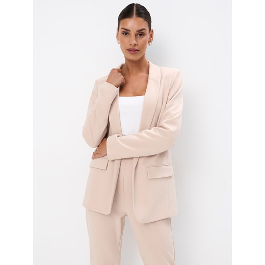 Mohito - Beżowa marynarka bez zapięcia - beżowy ze sklepu Mohito w kategorii Marynarki damskie - zdjęcie 174561432