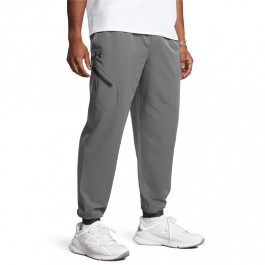 Męskie spodnie treningowe Under Armour UA Unstoppable Joggers - szare ze sklepu Sportstylestory.com w kategorii Spodnie męskie - zdjęcie 174562222