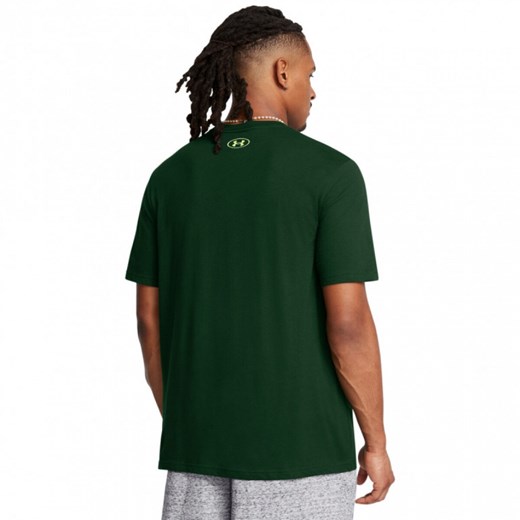 Męski t-shirt z nadrukiem Under Armour UA Gl Foundation Update Ss - zielony ze sklepu Sportstylestory.com w kategorii T-shirty męskie - zdjęcie 174562243