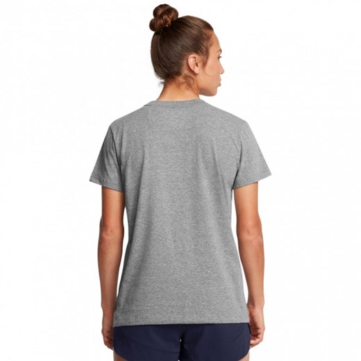 Damski t-shirt z nadrukiem Under Armour Campus Core Ss - szary ze sklepu Sportstylestory.com w kategorii Bluzki damskie - zdjęcie 174562320