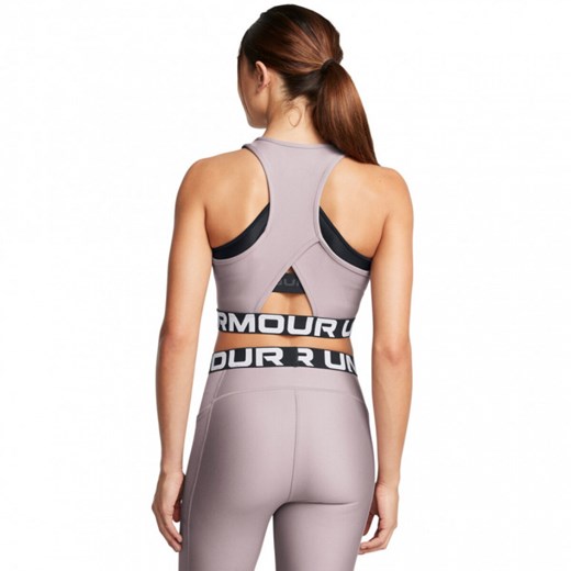 Damski top treningowy Under Armour Heatgear Rib Tank - beżowy ze sklepu Sportstylestory.com w kategorii Bluzki damskie - zdjęcie 174562343