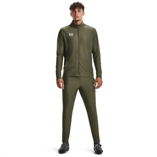 Męski dres komplet treningowy Under Armour UA M's Challenger Tracksuit - oliwkowy/khaki ze sklepu Sportstylestory.com w kategorii Bluzy męskie - zdjęcie 174562481