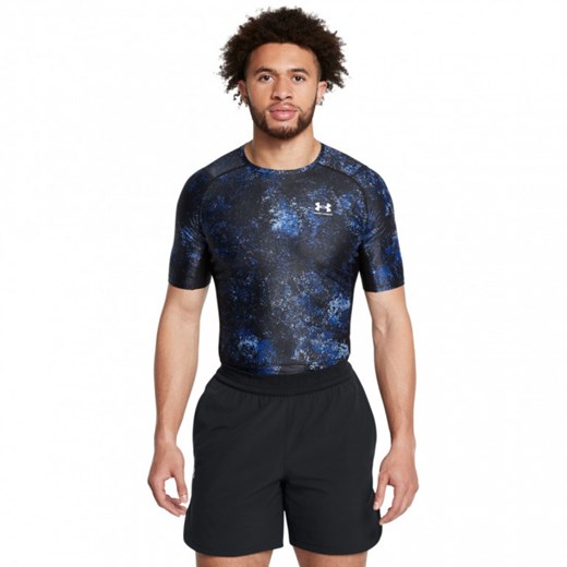 Męska koszulka treningowa Under Armour UA HG IsoChill Prtd SS - granatowa ze sklepu Sportstylestory.com w kategorii T-shirty męskie - zdjęcie 174562511
