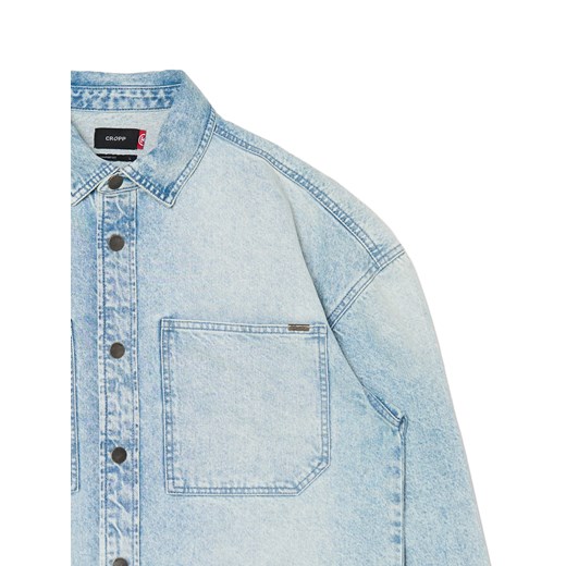 Cropp - Jeansowa koszula retro - niebieski Cropp M Cropp