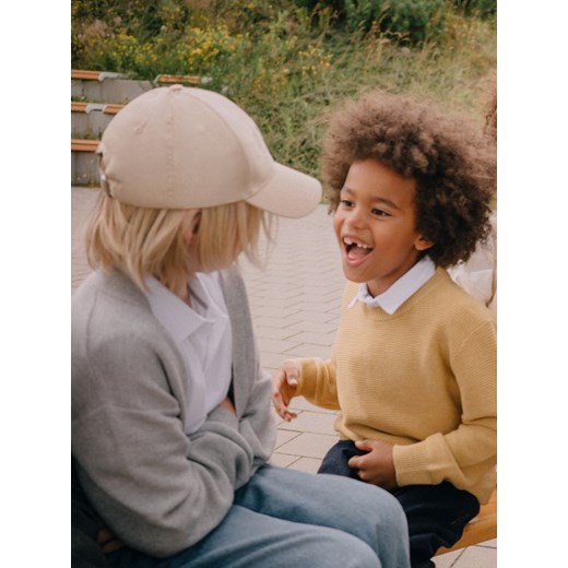 Reserved - Sweter z bawełną - kremowy ze sklepu Reserved w kategorii Swetry chłopięce - zdjęcie 174563511