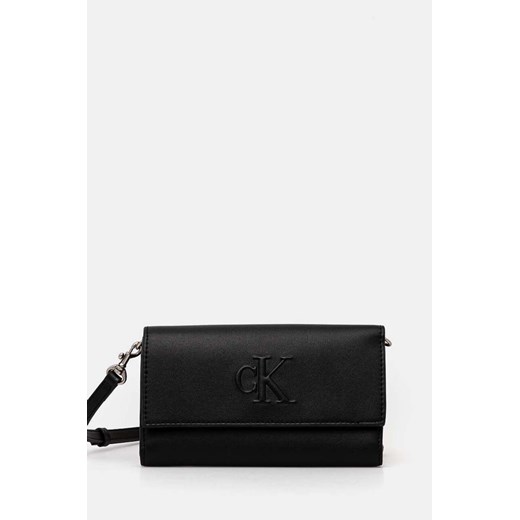 Calvin Klein Jeans portfel damski kolor czarny K60K612742 ze sklepu ANSWEAR.com w kategorii Portfele damskie - zdjęcie 174564171