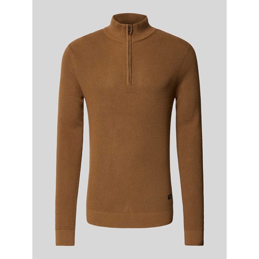 Sweter z dzianiny z kołnierzem model ‘Codford’ ze sklepu Peek&Cloppenburg  w kategorii Swetry męskie - zdjęcie 174564601