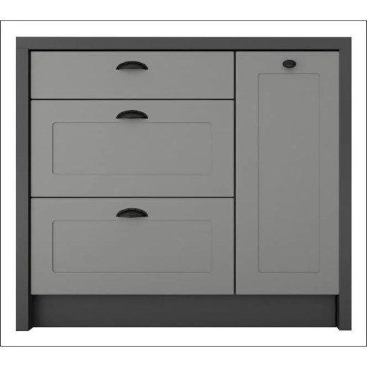 Wyspa kuchenna szary grafit - Mercado 3X Elior One Size wyprzedaż Edinos.pl