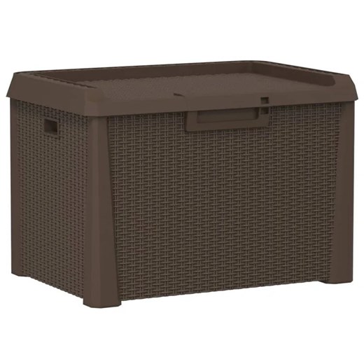 Brązowa skrzynia ogrodowa z siedziskiem K1-W68 ze sklepu Edinos.pl w kategorii Dom - zdjęcie 174570243