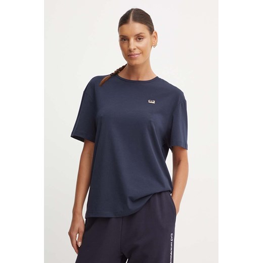 EA7 Emporio Armani t-shirt damski kolor granatowy TJDZZ.6DTT07 ze sklepu ANSWEAR.com w kategorii Bluzki damskie - zdjęcie 174572060