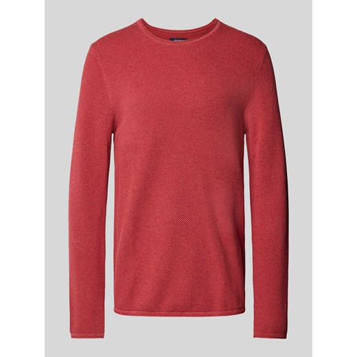 Sweter z dzianiny o kroju regular fit z fakturowanym wzorem ze sklepu Peek&Cloppenburg  w kategorii Swetry męskie - zdjęcie 174572630
