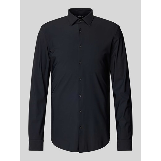 Koszula biznesowa o kroju super slim fit z listwą guzikową ze sklepu Peek&Cloppenburg  w kategorii Koszule męskie - zdjęcie 174572642