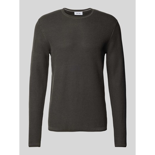 Sweter z dzianiny z okrągłym dekoltem model ‘ERIC’ ze sklepu Peek&Cloppenburg  w kategorii Swetry męskie - zdjęcie 174572832