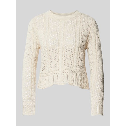 Sweter z dzianiny z okrągłym dekoltem model ‘CANDY’ ze sklepu Peek&Cloppenburg  w kategorii Swetry damskie - zdjęcie 174572933