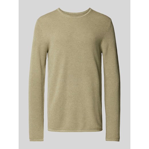 Sweter z dzianiny o kroju regular fit z fakturowanym wzorem ze sklepu Peek&Cloppenburg  w kategorii Swetry męskie - zdjęcie 174572934