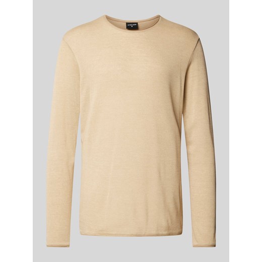 Sweter z dzianiny z okrągłym dekoltem model ‘Prospect’ ze sklepu Peek&Cloppenburg  w kategorii Swetry męskie - zdjęcie 174573233