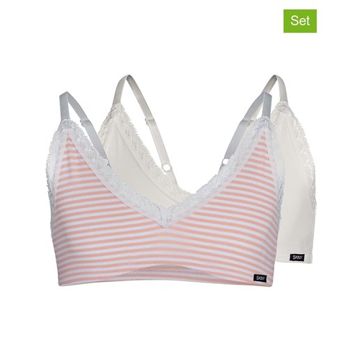 Skiny Topy (2 szt.) w kolorze różowym i kremowym Skiny 176 promocja Limango Polska