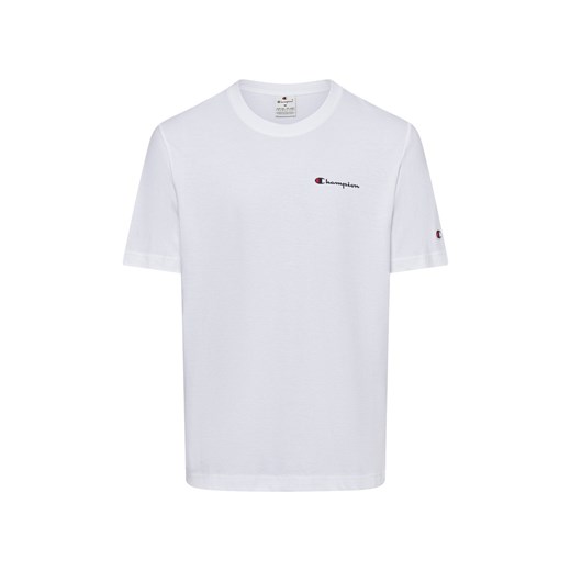 Champion Koszulka męska Mężczyźni Bawełna biały jednolity ze sklepu vangraaf w kategorii T-shirty męskie - zdjęcie 174575353