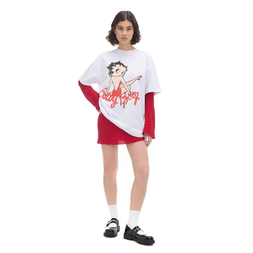 Cropp - Koszulka Betty Boop UNISEX - biały ze sklepu Cropp w kategorii T-shirty męskie - zdjęcie 174575632